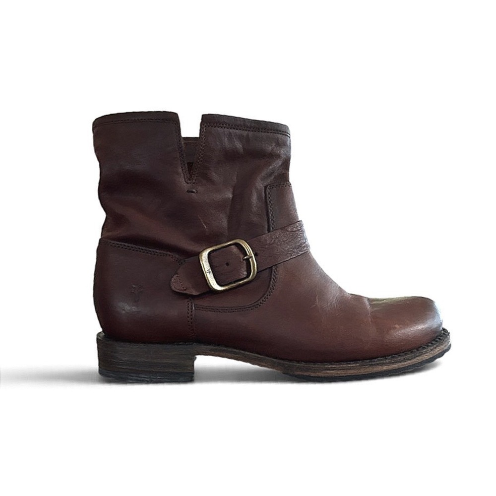 Frye Leather Moto Ankle Boots Sz 9